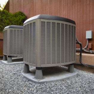 New residential air conditioning system installation